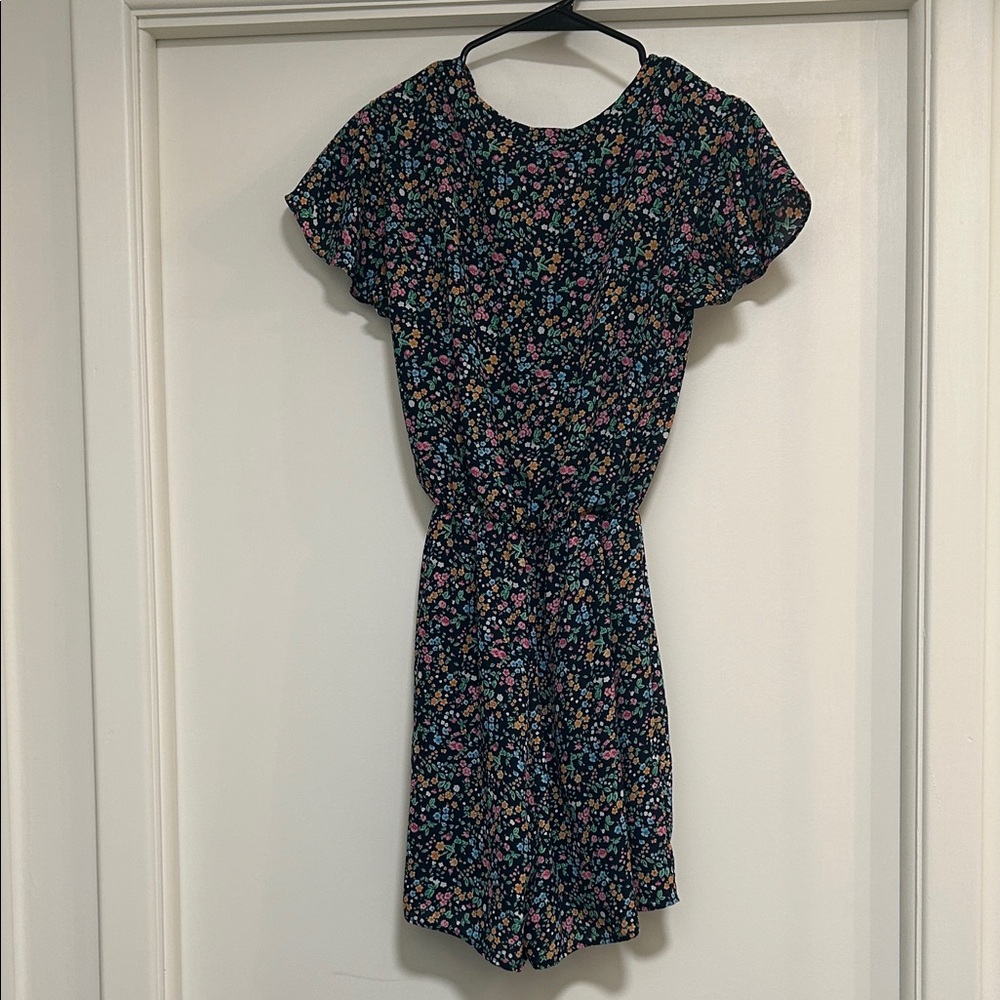 Everly Navy Floral Rinowrwith Pink, Teal & Yellow Blooms - Picture 4 of 4